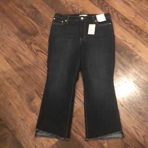 Nine West High Rise-Flare Leg- Chewed Hem NWT